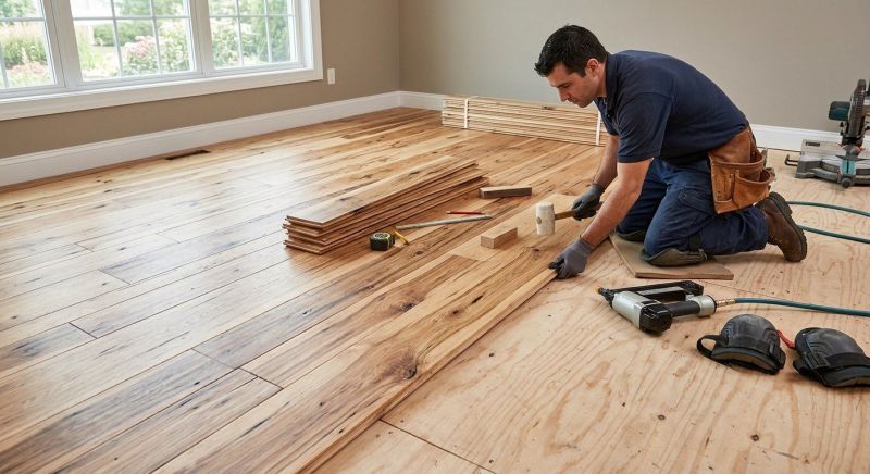 Hickory Floor Installation in Redmond, WA