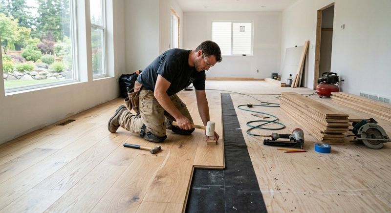 Oak Floor Installation in Bainbridge Island, WA