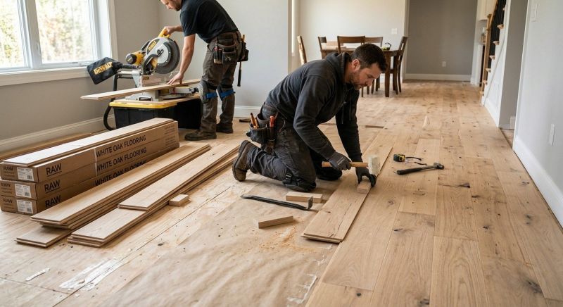 Oak Floor Installation in Bainbridge Island, WA
