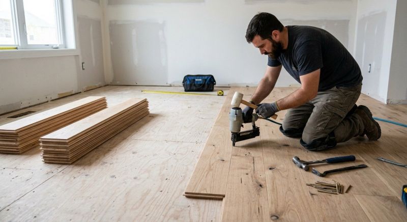 Oak Floor Installation in Bainbridge Island, WA