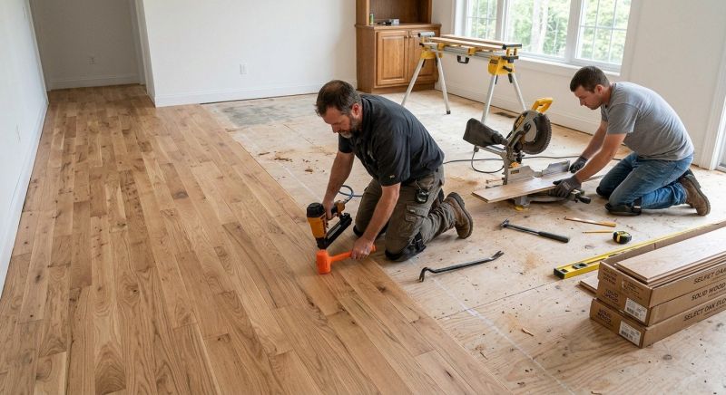 Oak Floor Installation in Bainbridge Island, WA