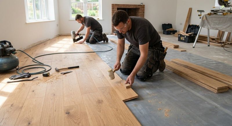 Oak Floor Installation in Bainbridge Island, WA