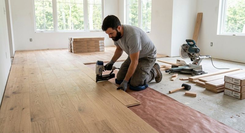 Oak Floor Installation in Vashon, WA