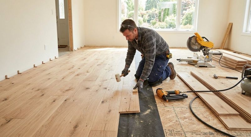 White Oak Floor Installation in Redmond, WA